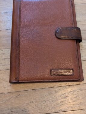 Dooney And Bourke Organizer Notebook Planner Brown Leather Vintage Agenda